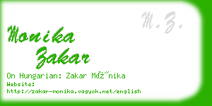 monika zakar business card